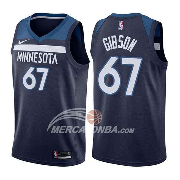 Maglia NBA Minnesota Timberwolves Taj Gibson Icon 2017-18 Blu